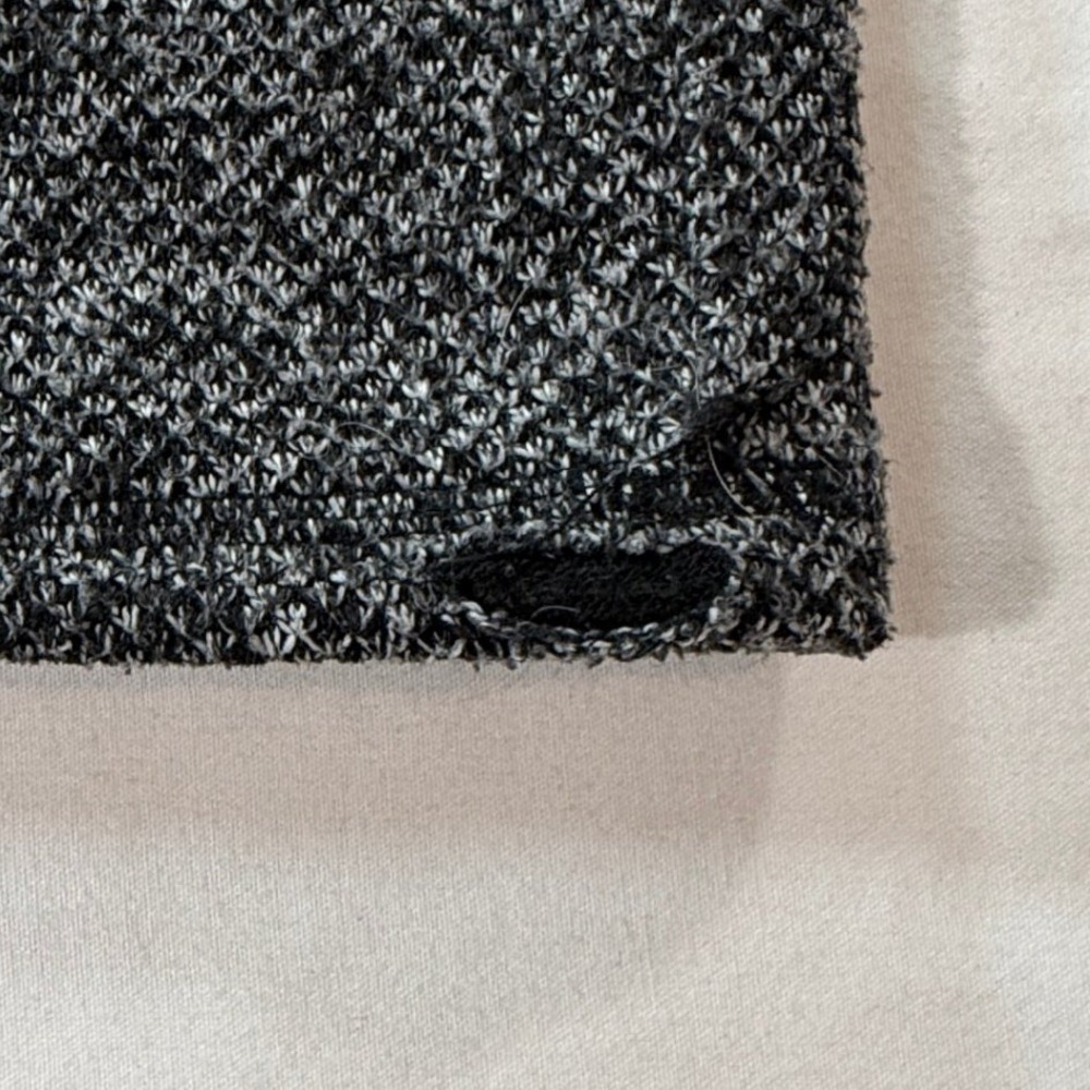Orvis Quarter Zip Pullover Mens L Marled Knit Sherpa Lined Black White - Picture 4 of 8